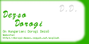 dezso dorogi business card
