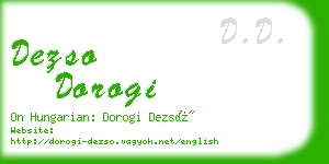 dezso dorogi business card